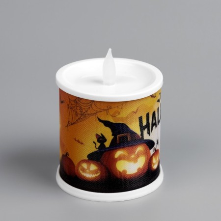 LED figure "Halloween Candle" 7.5 × 10 × 7.5 cm, plastic, batteries AG13x3, glow warm white-2