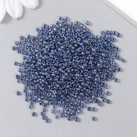 Beads "Astra" 11/0, 20 g (2226 blue/transparent with a color center, glossy)-1