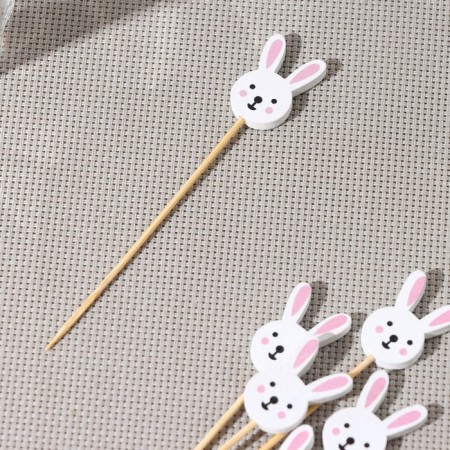 Skewers of the valve "Easter bunnies", 12 cm, set 25 pcs