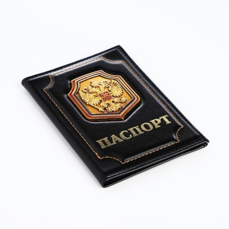 Cover for passport, black color-3