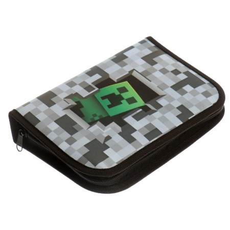 Penal 1 section 140 x 210 x 40 mm, folding pocket and cosmetic bag, fabric, calligrata topontent "Cubes"-1