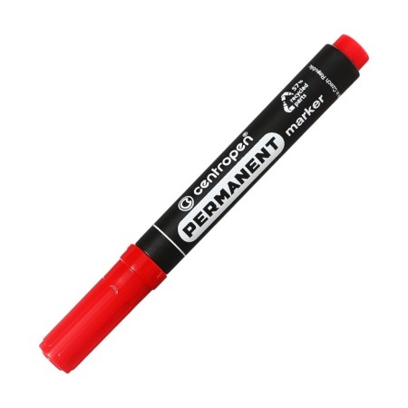 Permanent marker 5.0 mm centropen 8566, line 2.5 mm, red color-4