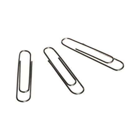 Nickelized paper clips 50 mm, 100 pieces, cardboard packaging-3