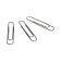 Nickelized paper clips 50 mm, 100 pieces, cardboard packaging