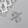 Decor Metal for the creativity of locks "Rectangle with patterns" silver 2160M025 2.3x1.2 cm