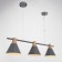 Chandelier 1066/3gr E27 60W gray 90x20x90 cm Bayerlux