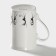 Porcelain share mug "Black cats", 300 ml, white color