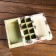 Box for 8 sweets + chocolate, with a window, "cones", 17.7 x 17.85 x 3.85 cm