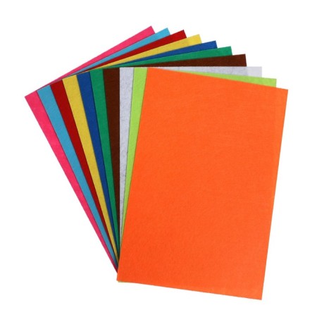 Father -colored felt A4 DEVENTE. Bright colors "10 colors, 10 sheets, thickness 2.0 mm-1