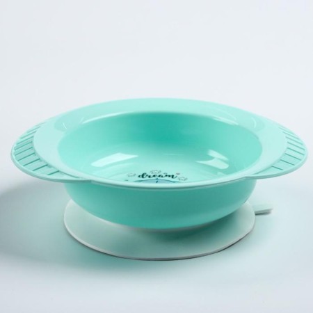A set of children's dishes: a plate on a suction cup, 500 ml, a spoon, 2 pcs., Fork, 2 pcs., Mix colors-6