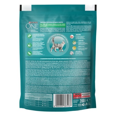 Dry food One for home cats, turkey with whole cereals 200 g-1