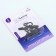 The hooks are sewn for outerwear, covered, 36 mm, 3 pcs, black color