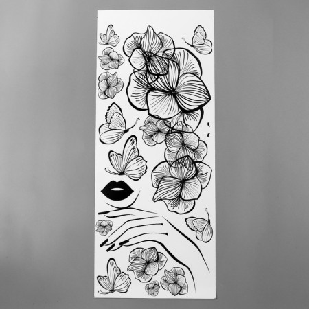 Interior stickers "Manicure" 28x65 cm black-5