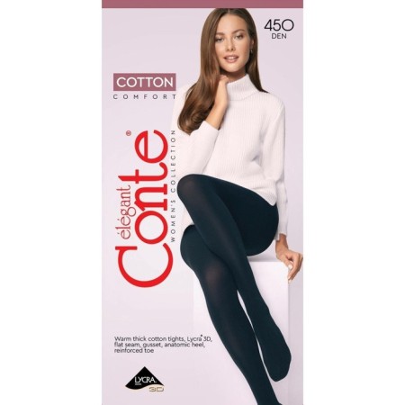 Female tights Cotton, size 6, color Nero-3