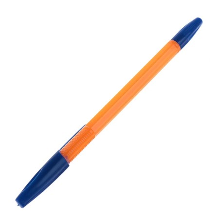 Ballpoint handle Lancer Office Style 820, needle node 0.5 mm, line thickness 0.35, blue ink, orange neon case-1