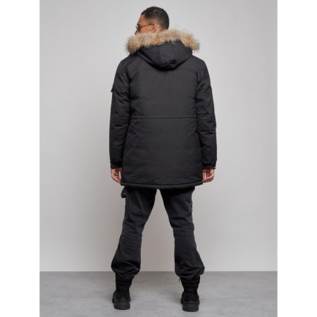 Extensive male winter park, size 56, black color-3