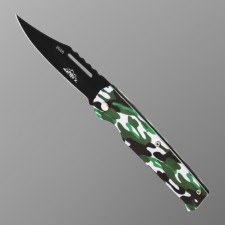 Folding “sniper” knife 18.7cm, 82mm/2mm blade, camouflage
