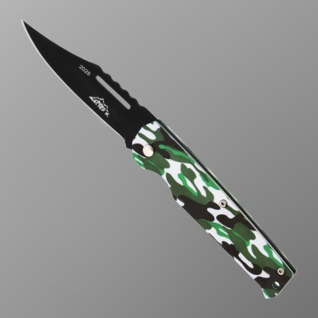 Folding “sniper” knife 18.7cm, 82mm/2mm blade, camouflage