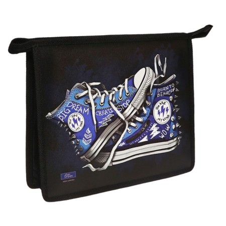 Folder for notebooks A5, 230 x 190 x 50 mm, lightning from above, plastic, calligrata "sneakers"-1