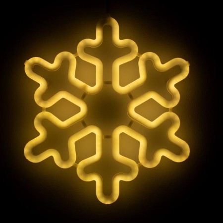 LED figure "Snowflake" 30 cm, plastic, 220 V, glow warm white