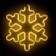 LED figure "Snowflake" 30 cm, plastic, 220 V, glow warm white