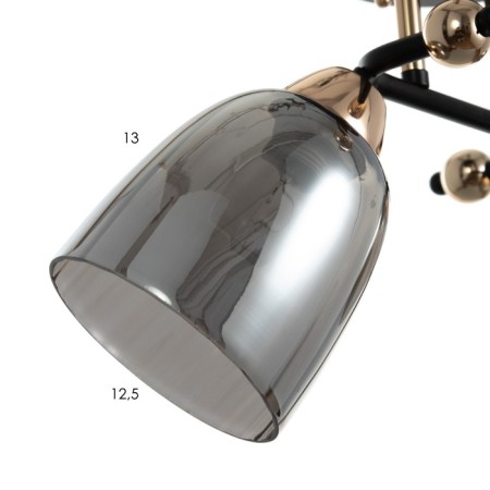 Nina chandelier 2x60W E27 Black/gold 50x27x22cm-5