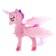 Musical toy "Unicorn", with light and sound, waves wings, pink color