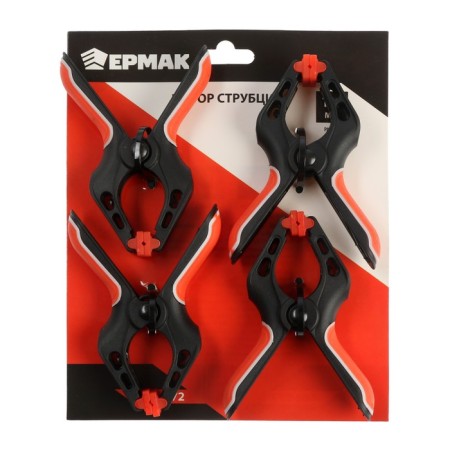 The clamps are tick-shaped Ermak 668-072, 2k handles, 100 mm, 4 pcs.-3