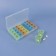Airman - Organizer "Week", removable cells, morning/day/evening/night, 17.5 × 10.7 × 2.5 cm, 7 containers of 4 sections, multi -colored containers