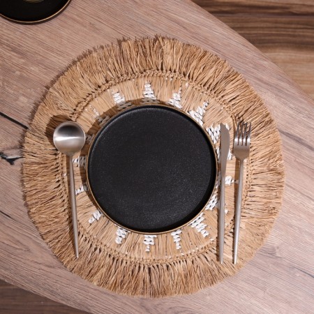 Wicker rug round 40 cm-5