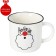 Porcelain shade mug "New Year. Ho-Go-Ho ", 380 ml, white color