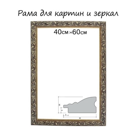 Frame for paintings (mirrors) 40 x 60 x 4 cm, tree "Versailles", gold color