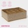 Organizer for storing linen Dailan "Points", 12 cells, 27 × 20 × 10 cm, beige color