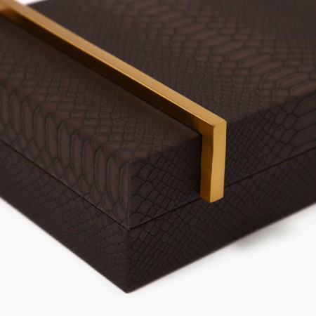 Leather jewelry box, 23 x 16 x 7 cm-3