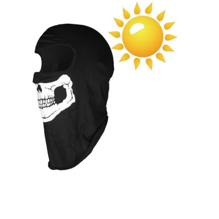 Sub -lap muzzle, balaclava, black with white print