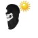 Sub -lap muzzle, balaclava, black with white print