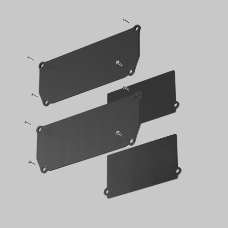 Decorative black plug 2 pcs for the profile alm-9940-1