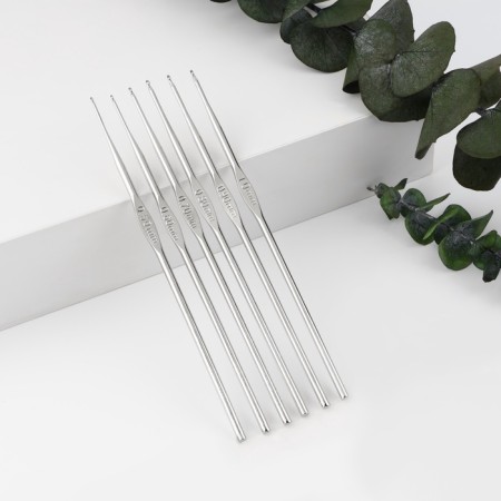 Knitting hook set, d = 0.5-1 mm, 12 cm, 6 pcs