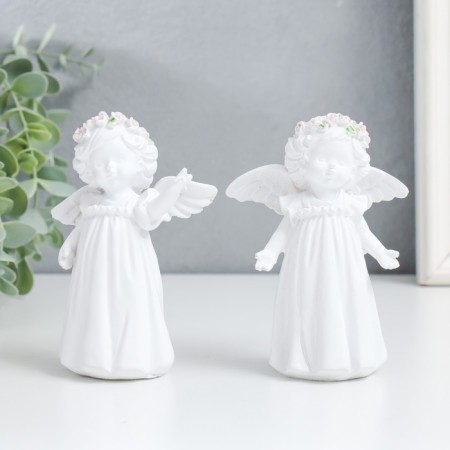 Souvenir Polystone "Baby Angel - Meeting" Snow White "mix 8.5x5x11.3 cm