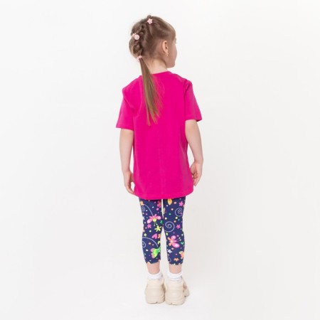 Leggings for girls 2pcs, blue/multi -colored color, height 98 cm-4