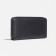 Male purse with zipper, department for bills, for maps, for coins, black color