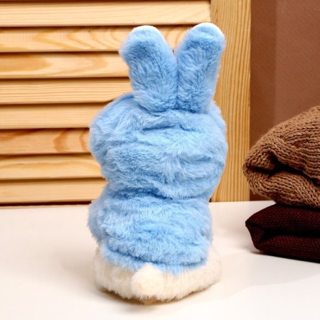Soft toy "Dog", in a hare costume, 18 cm, blue color-4
