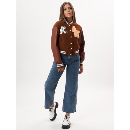 Brown Bomber leather bomber, size 48-5