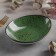 Ceramic "Constellation" salad, 19 × 14 cm, green color