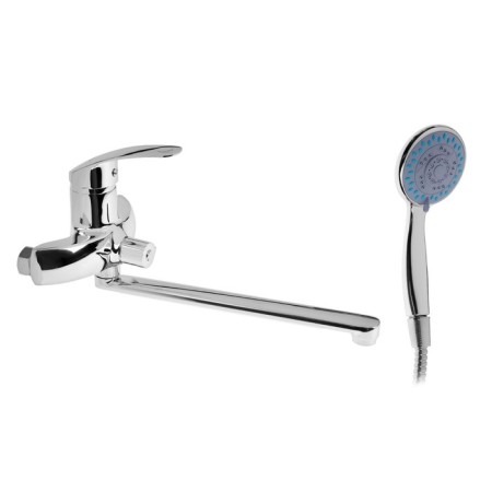 ACCOONA A7125 bath mixer, single -leaf, pour 300 mm, shower set, chrome