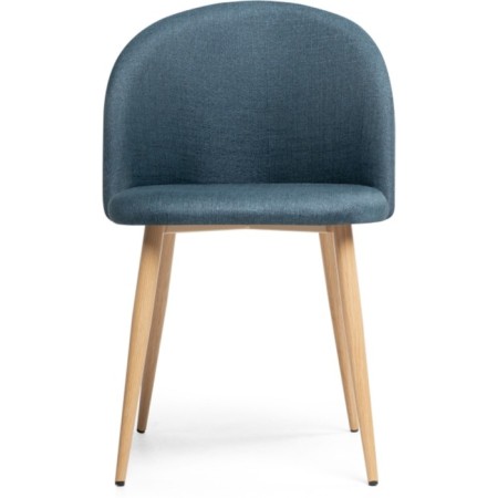 ALDO Metal Carcass stool stained metal/fabric, natural/blue 50x50x77.5 cm-1