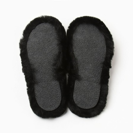 Women's slippers with open nose size 36, black-5