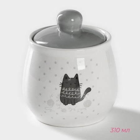 Set of Serving shares "Cozy cats", 2 items: milkman 270 ml, sugar tower 310 ml-2