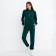 Female set (sweatshirt/pants), emerald color, size 48