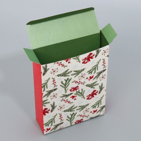 Folding box "New Year's watercolor", 21x 15 x 5 cm, New Year-4